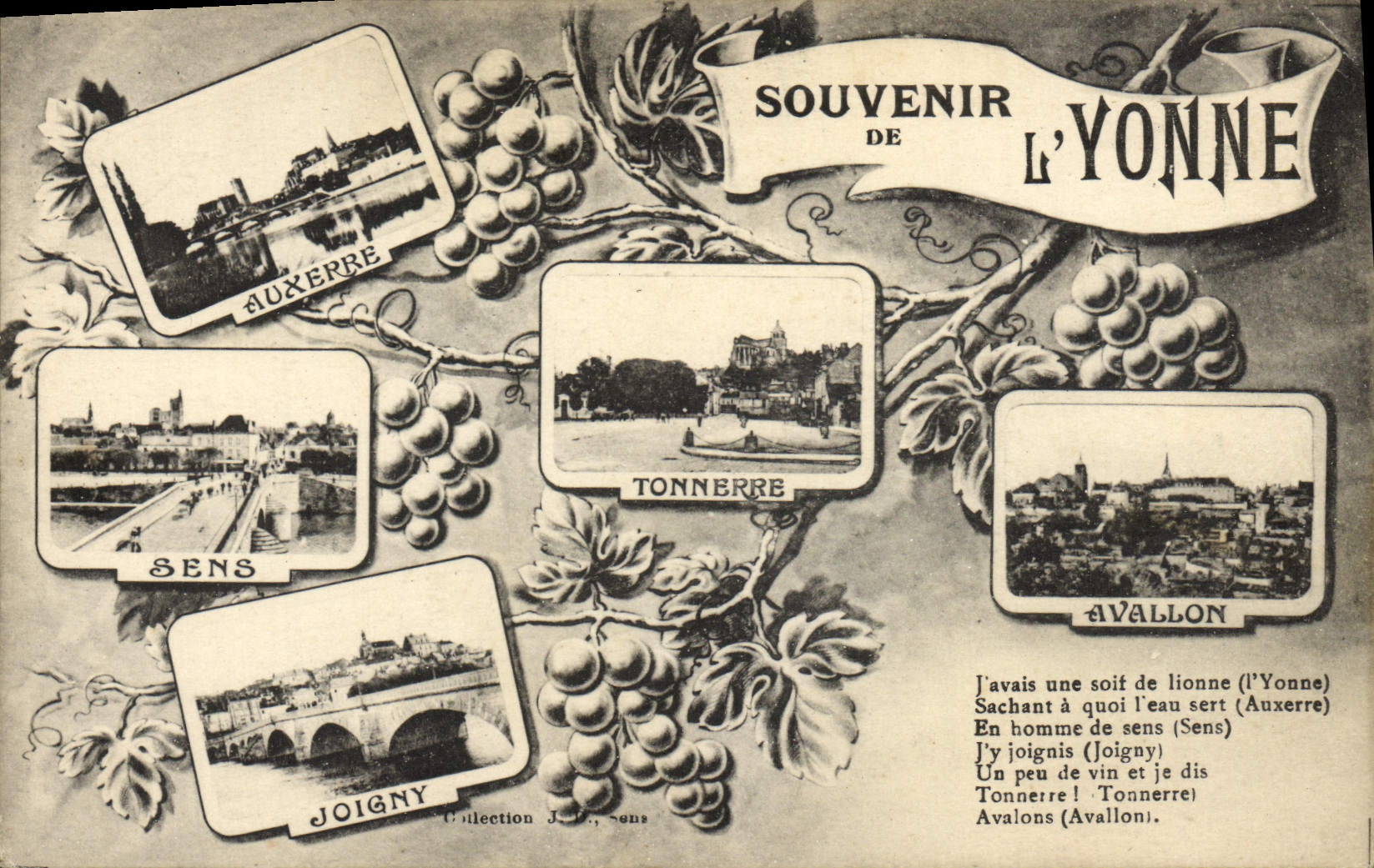 CPA Souvenir de l'Yonne Auxerre Tonnerre Avallon Sens Joigny