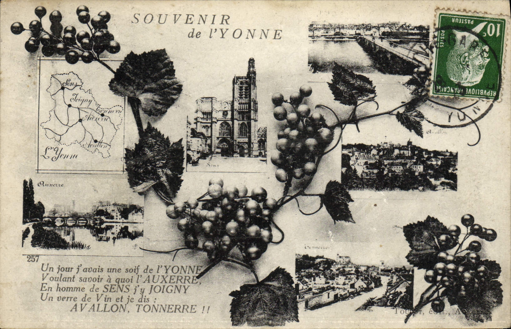 CPA Souvenir de L'Yonne 