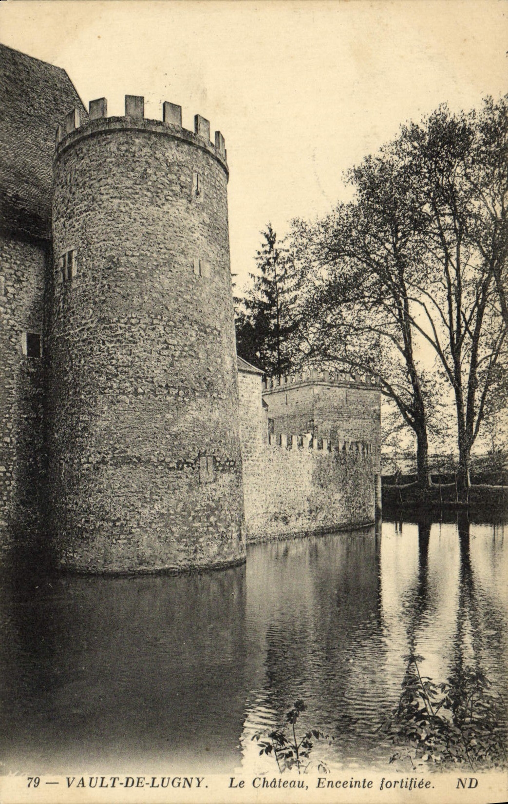 VINTAGE POSTCARD Vault De Lungny the Castle Enclosure fortifiee