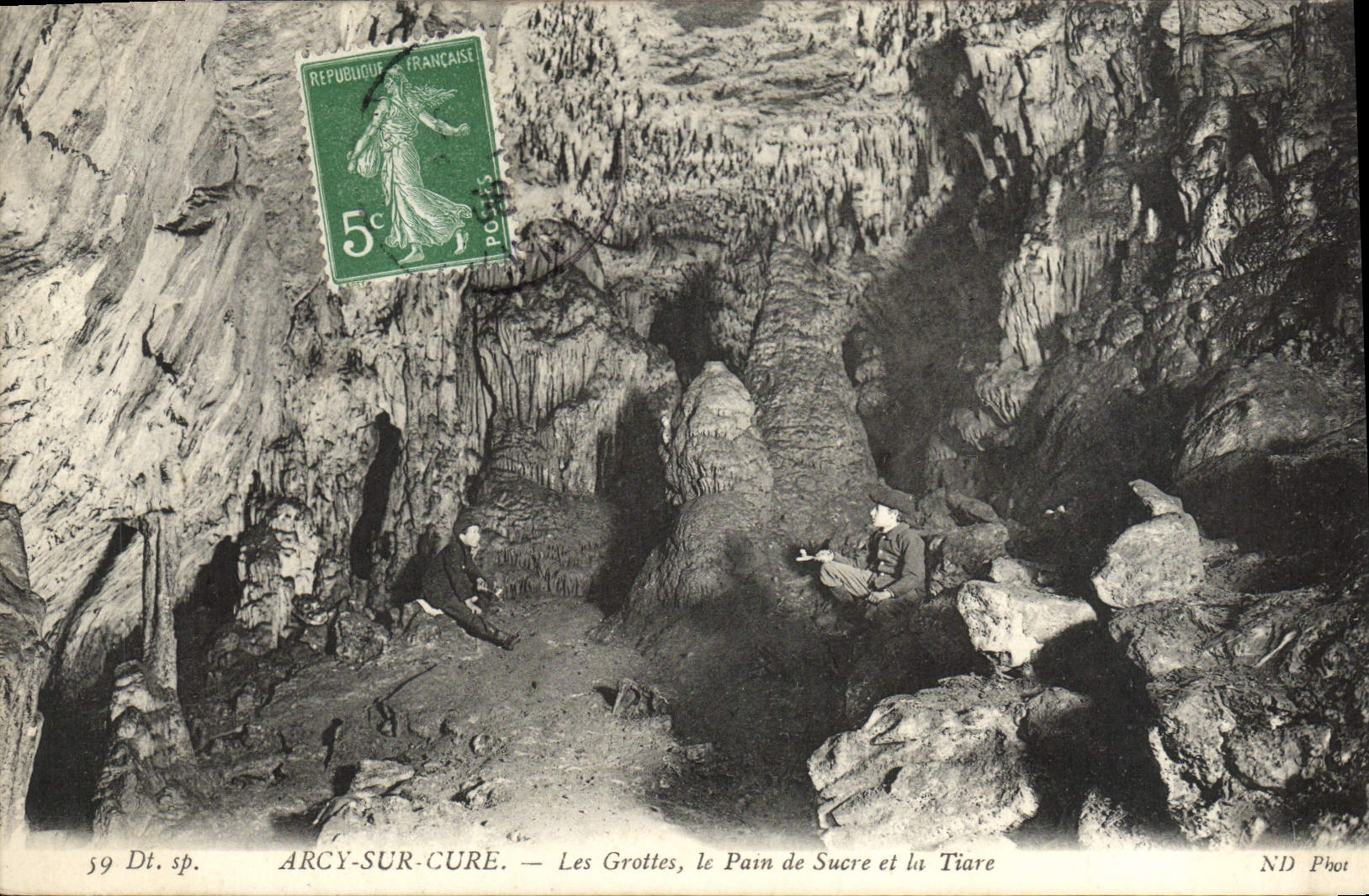 VINTAGE POSTCARD Arcy On Cure Caves Patn de Sucre and the Tiara