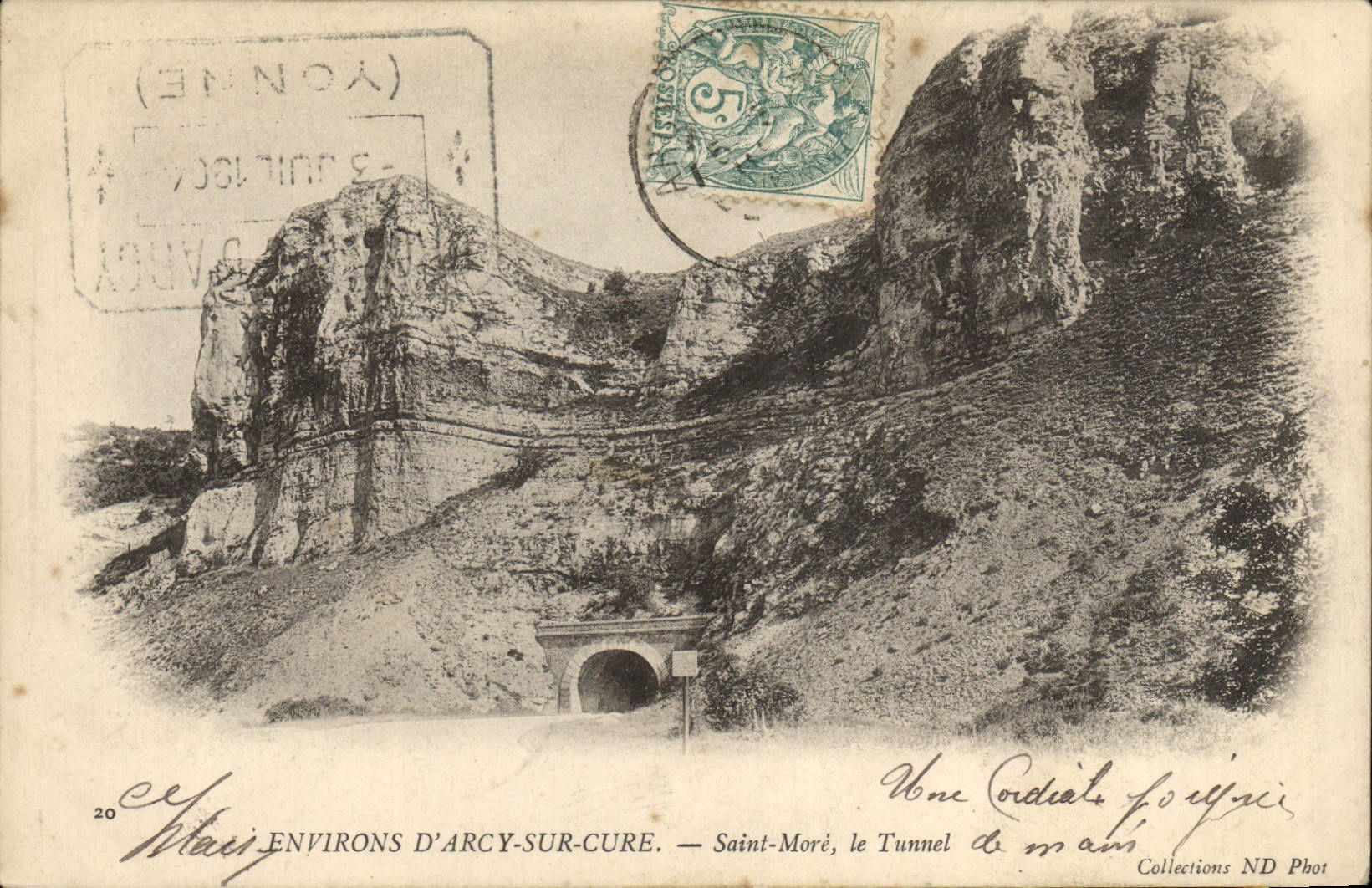 VINTAGE POSTCARD Arcy On Cury Holy Surroundings more the tunnel