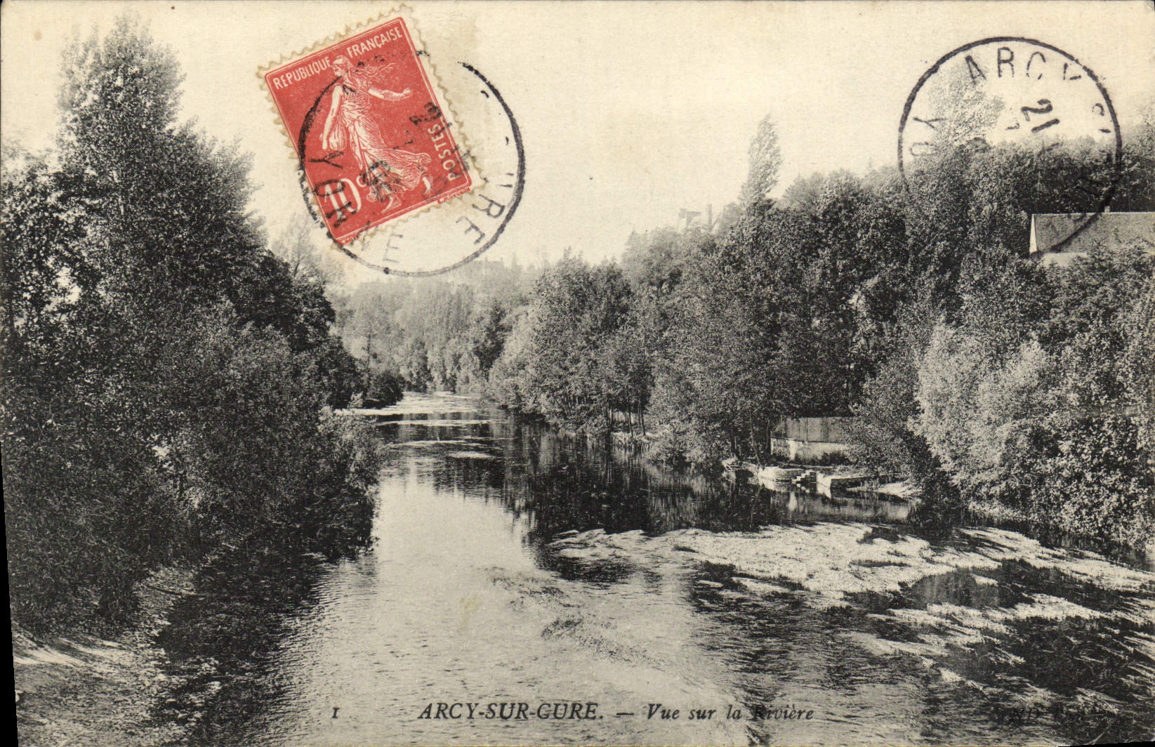 VINTAGE POSTCARD Arcy On Cury Seen on the river