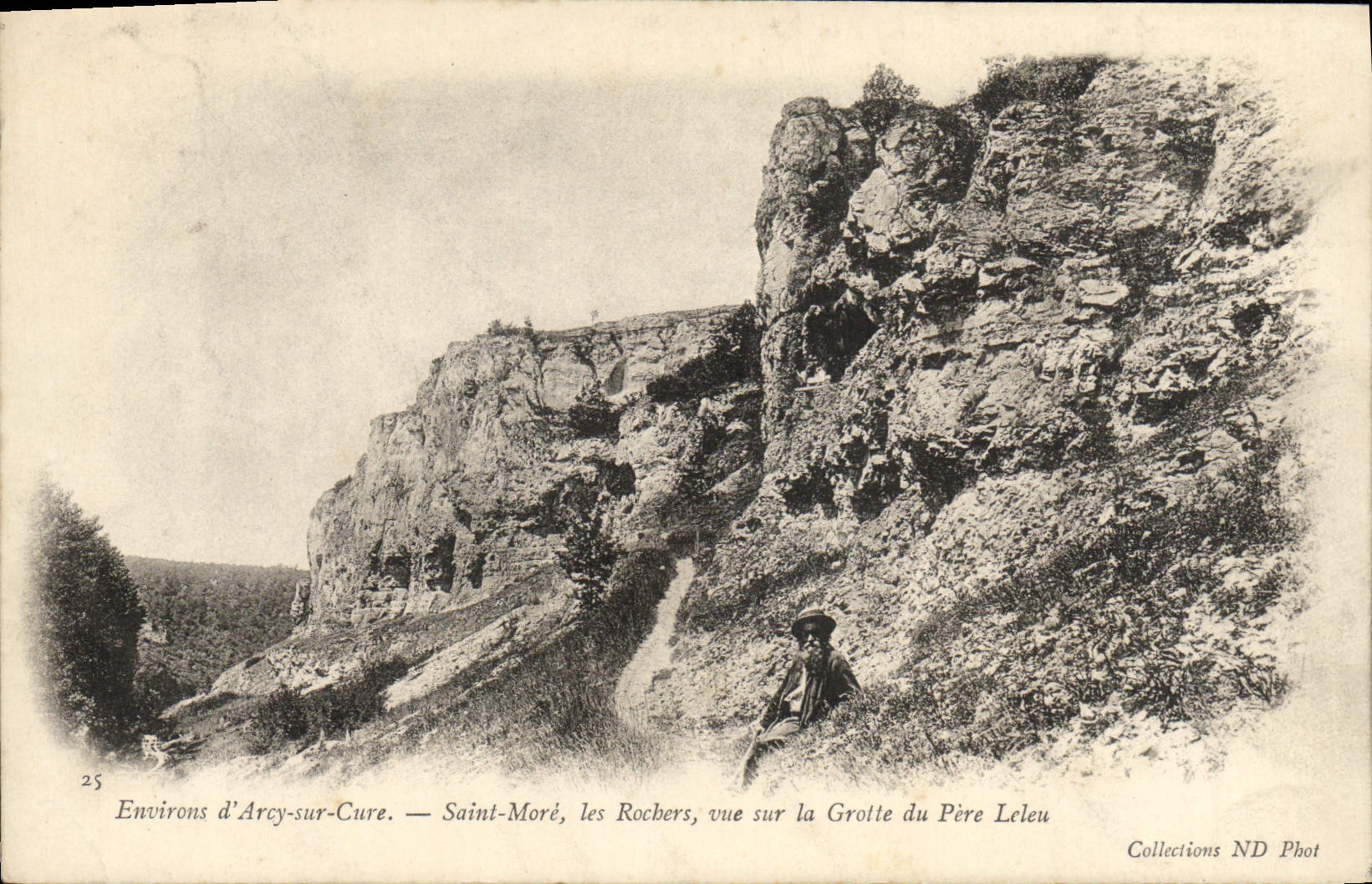 CPA Arcy Sur Cury Saint More les Rochers Vue Sur La Grotte du Pere Leleu
