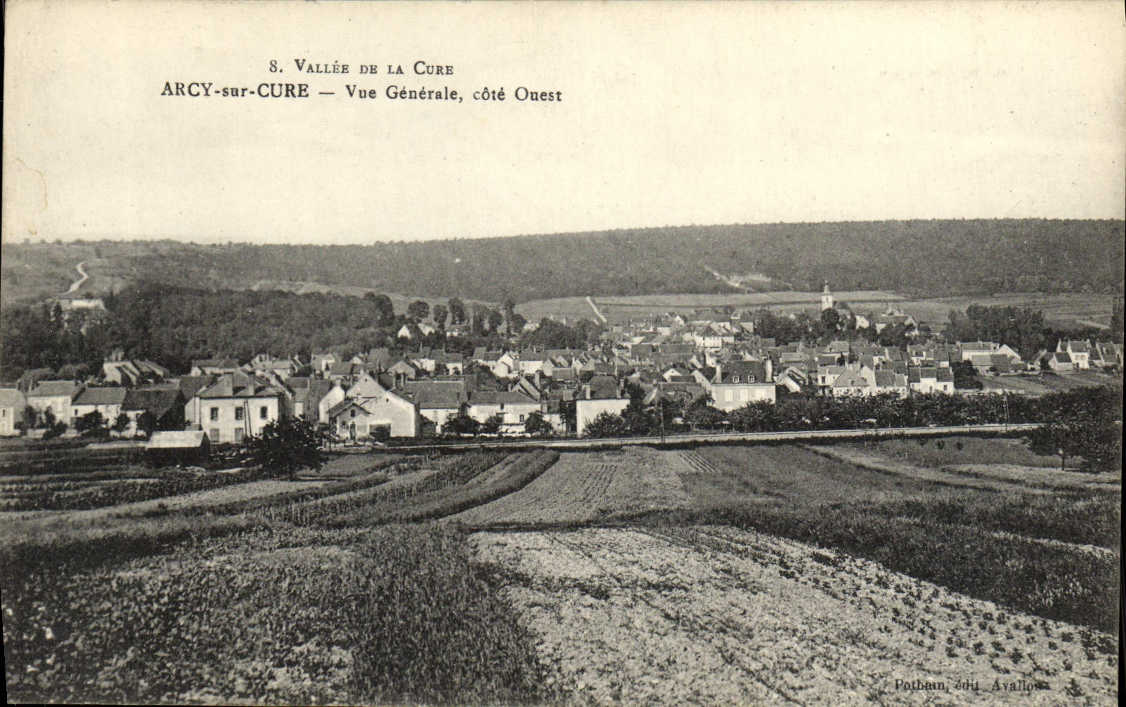 CPA Arcy Sur Cury Vue Generale Cote Ouest