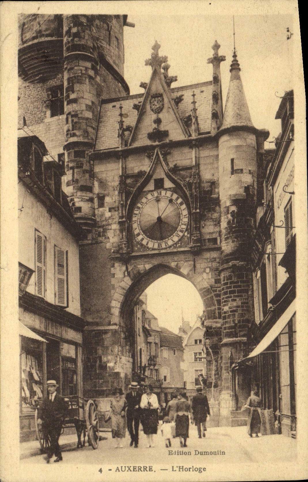 CPA Auxerre L'Horloge