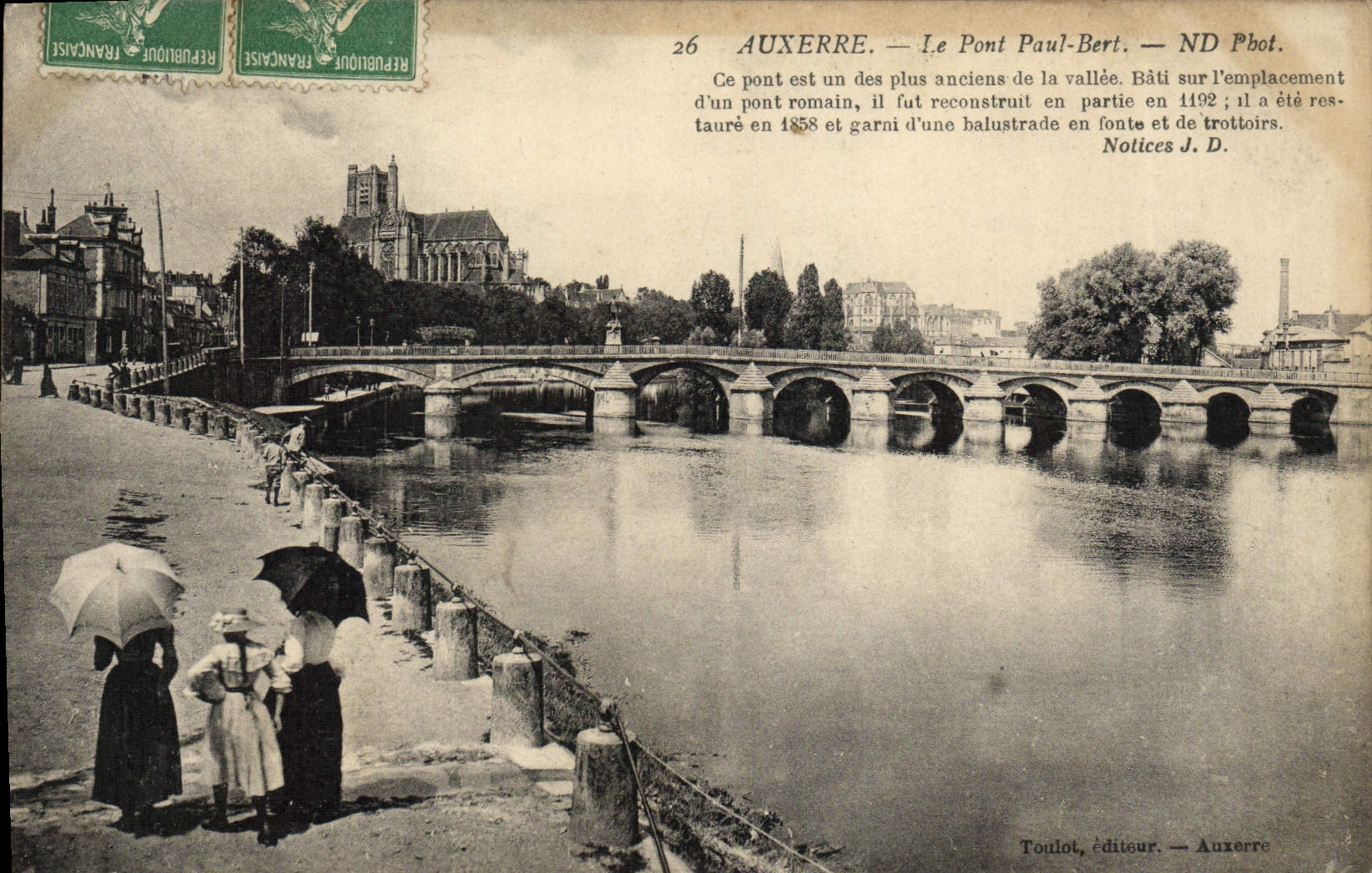 CPA Auxerre Le Pont Paul Bert