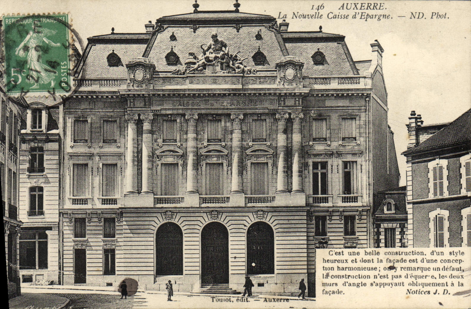 CPA Auxerre La Nouvelle Caisse d'Epargne