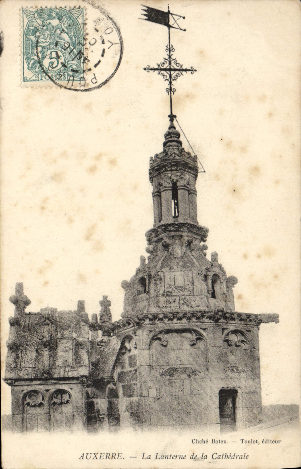 VINTAGE POSTCARD Auxerre the Lantern Of the Cathedral