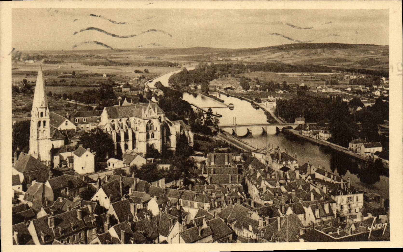 CPA Auxerre Vue panoramique