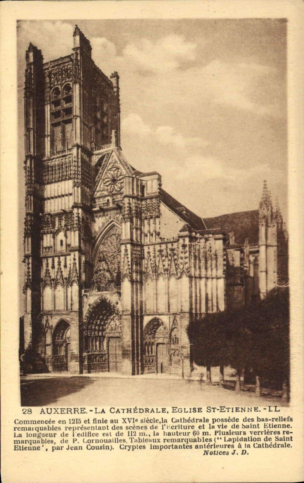 CPA Auxerre La Cathedrale Eglise St Etienne