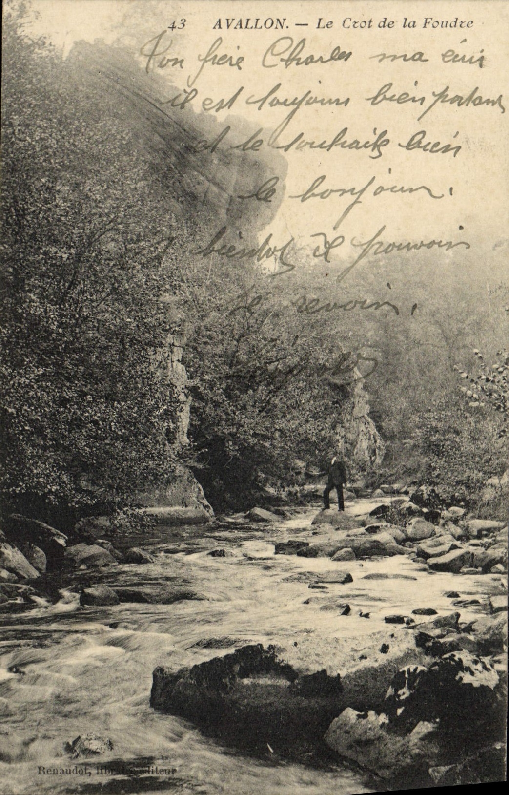 CPA Avallon Le Crot De La Foudre