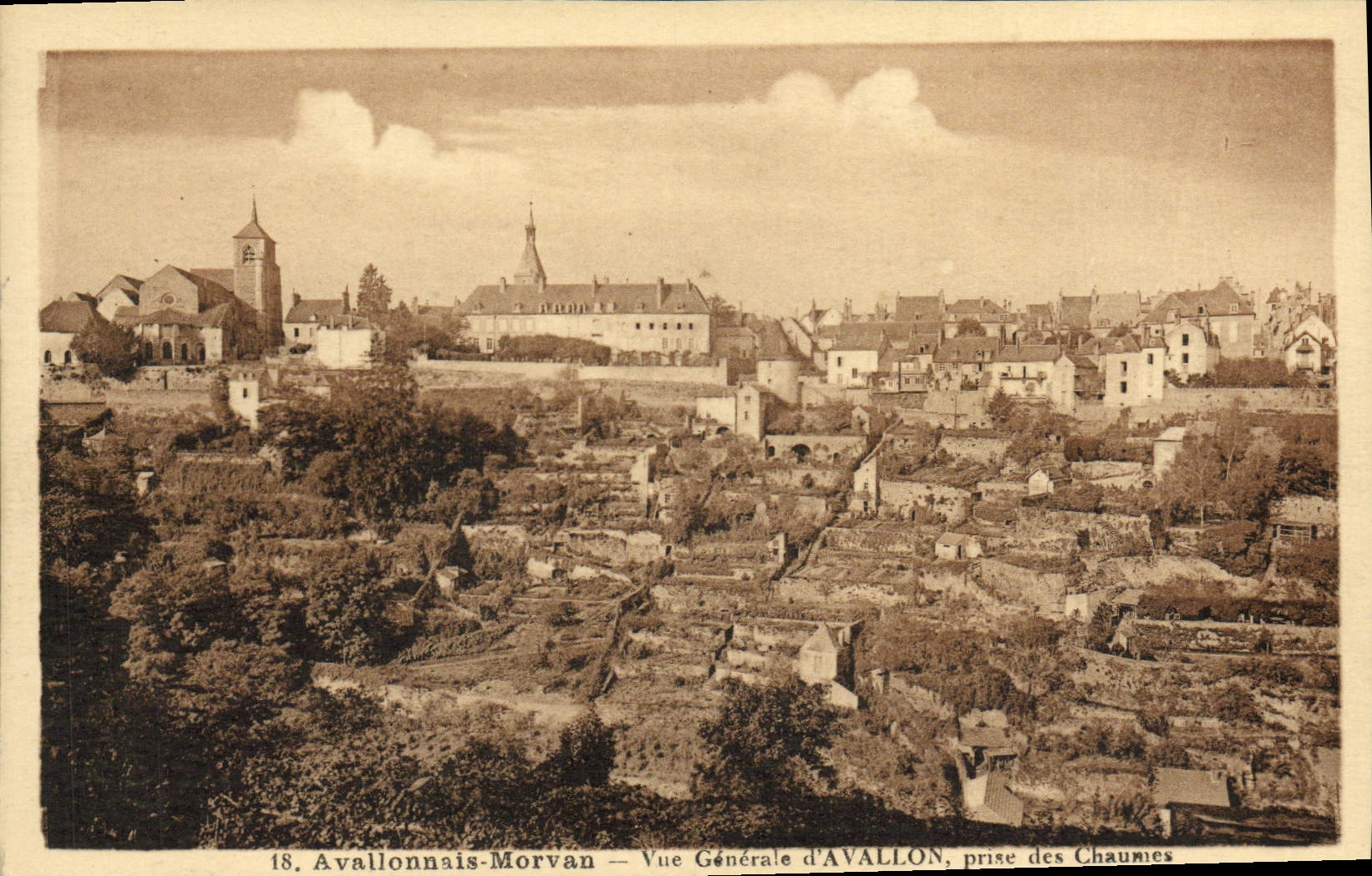 CPA Avallonnais Morvan Vue Generale d'Avallon Prise Des Chaumes