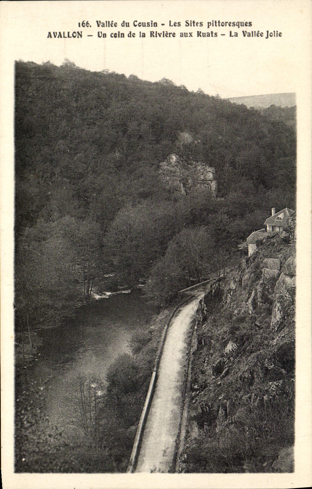 POSTAL Avallon de la VENDIMIA una esquina del río en Ruats el valle bonito
