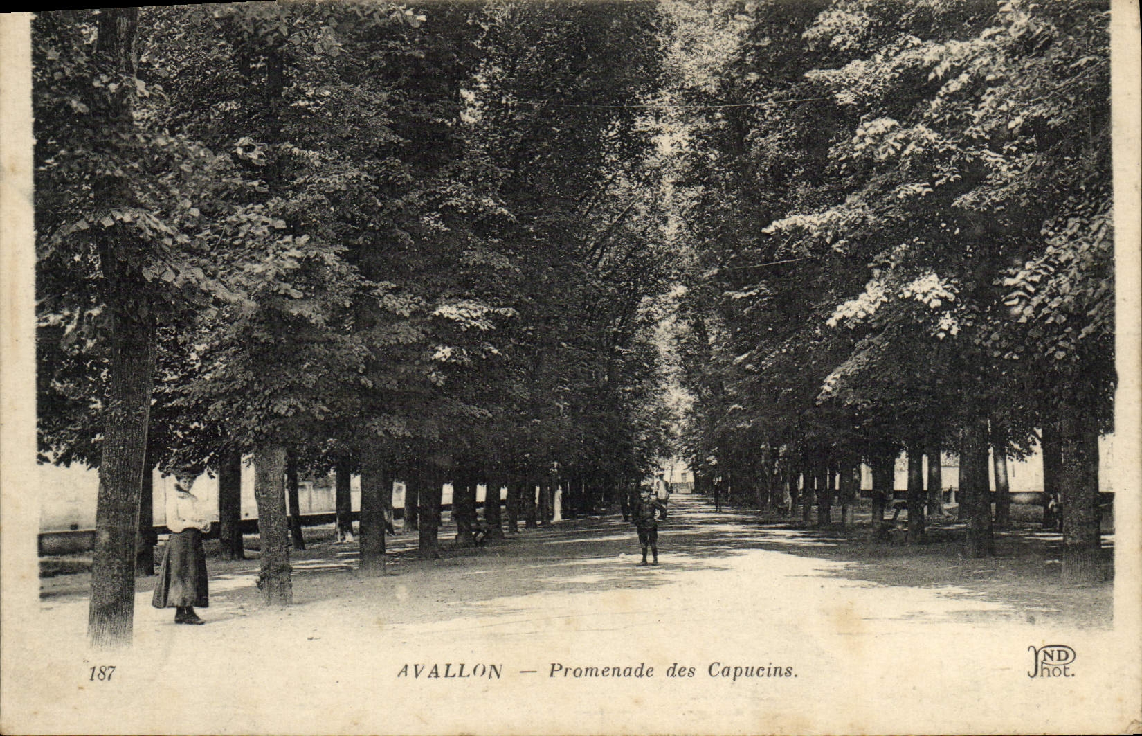 CPA Avallon Promenade Des Capucins