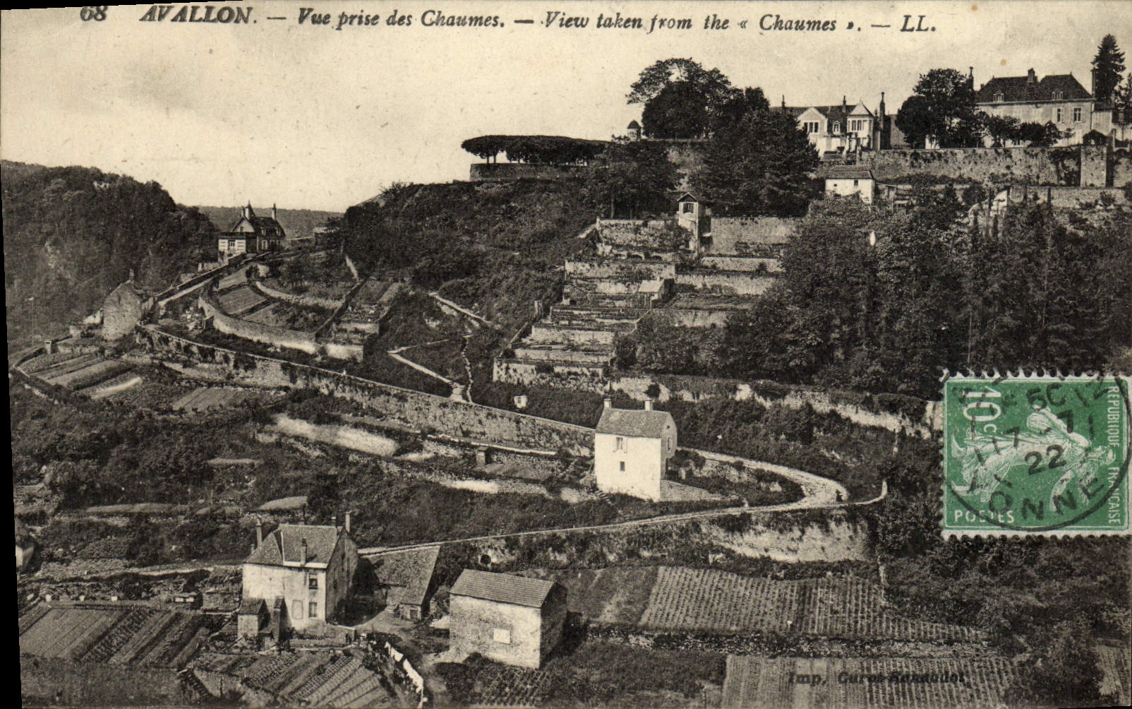 CPA Avallon Vue Prise Des Chaumes