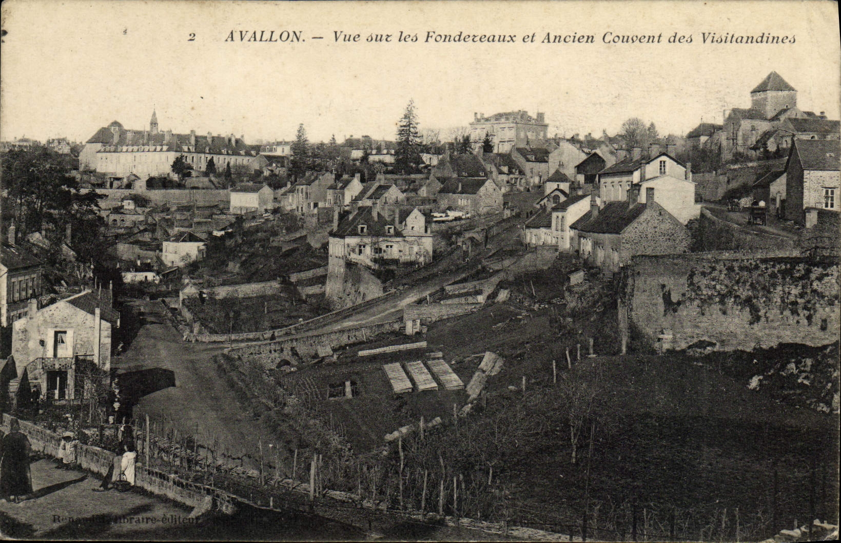 CPA Avallon Vue Sur Les Fondereaux Et ancien Couvent Des Visitandines