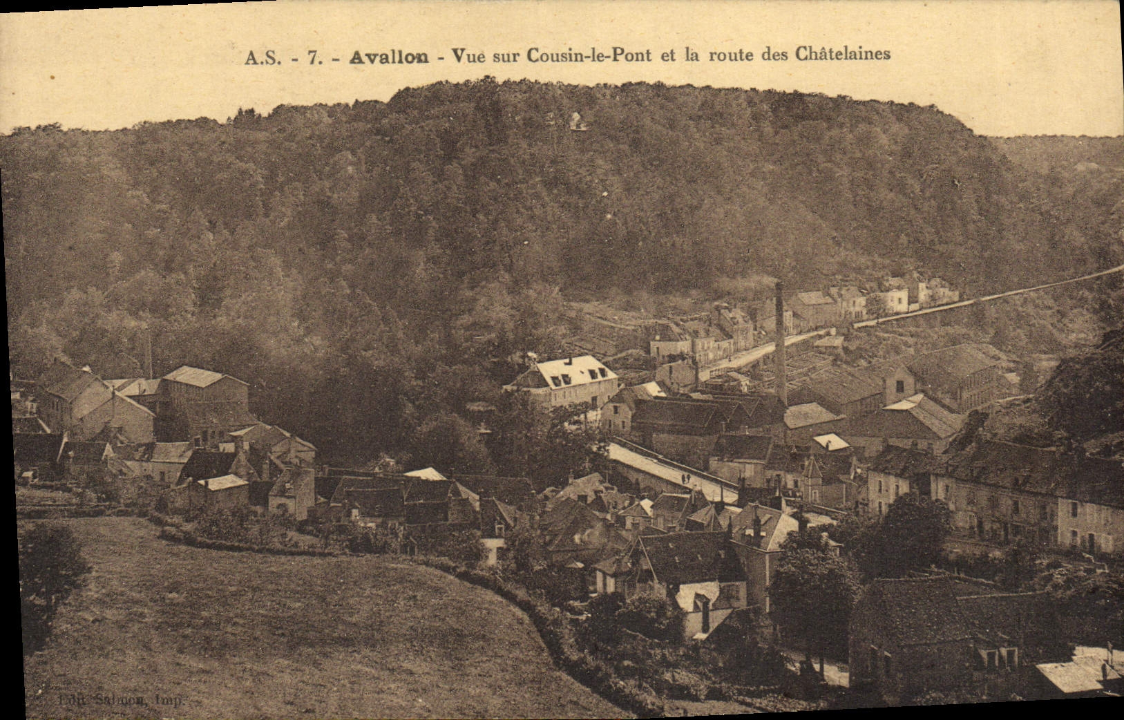 CPA Avallon Vue Sur Cousin Le Pont Et La Route Des Chatelaines