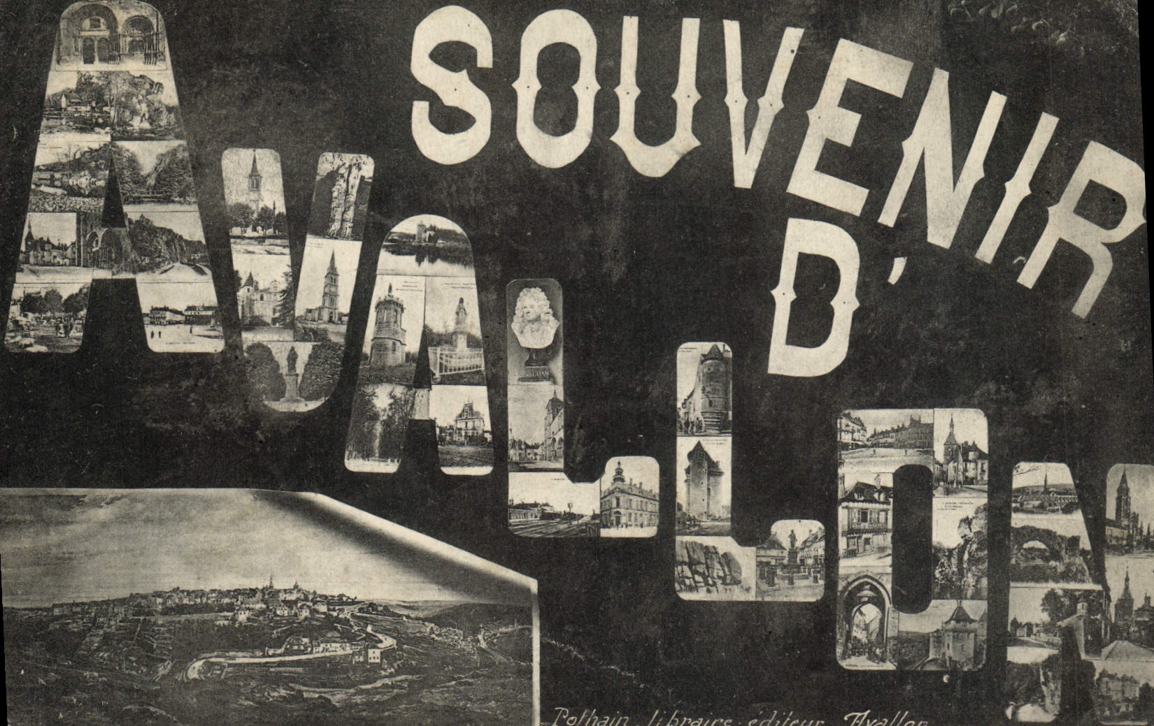CPA Souvenir d'Avallon