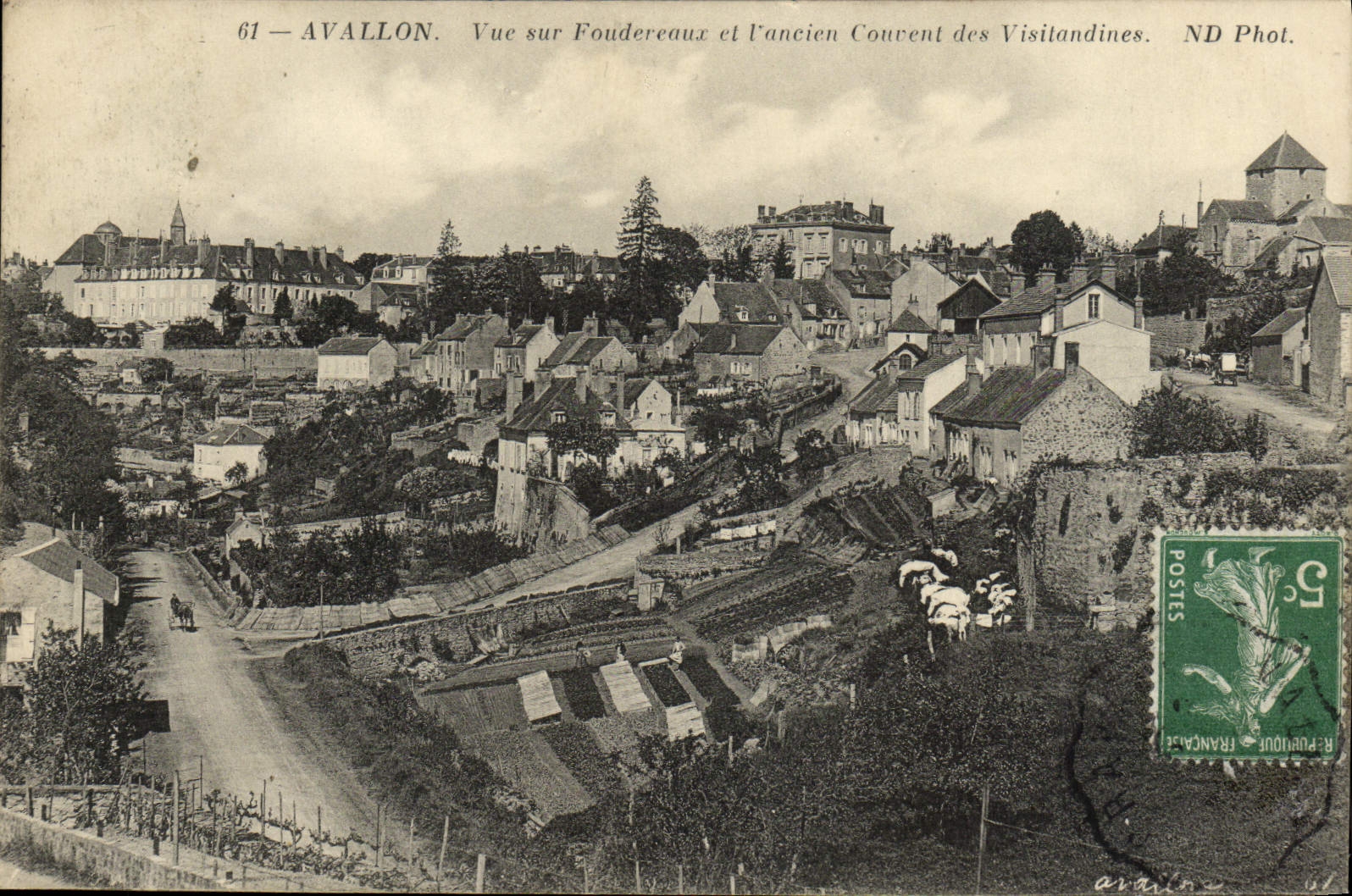 CPA Avallon Vue Sur Foudereaux Et l'Ancien Courent Des Visitandines