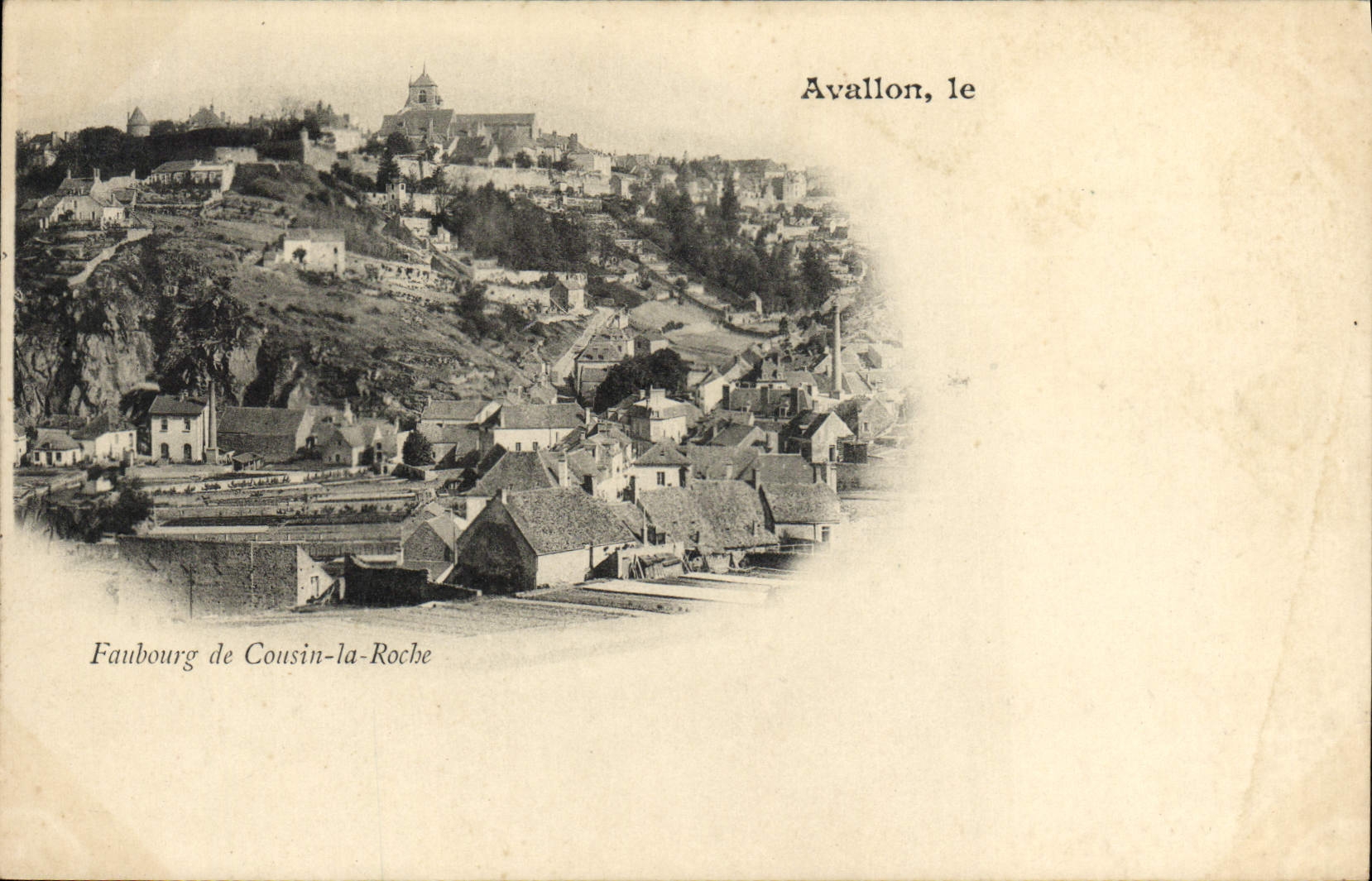 CPA Avallon Le Faubourg De Cousin La Roche
