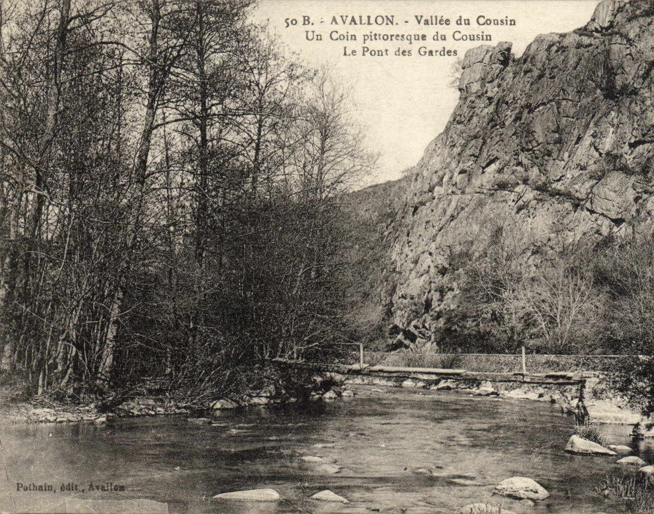 CPA Avallon Vallee Du Cousin Un Coin Pittoresque Du Cousin Le pont des Gardes