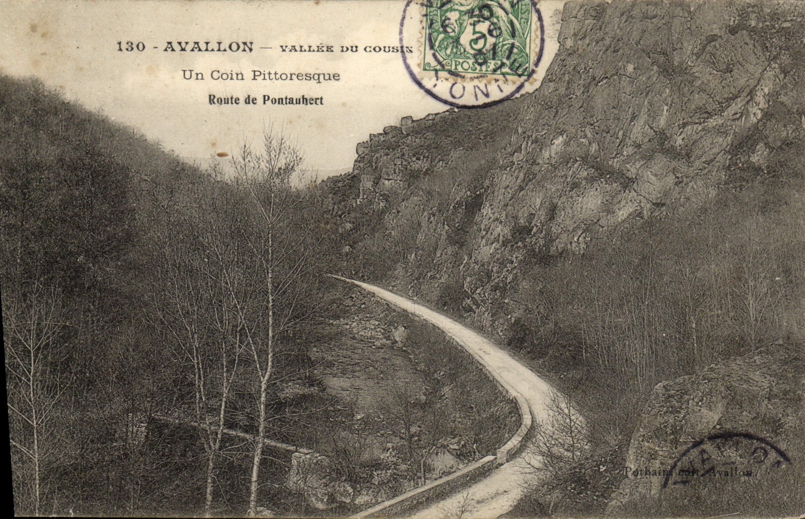 CPA Avallon Vallee Du Cousin Un Coin Pittoresque Route de Pontaubert