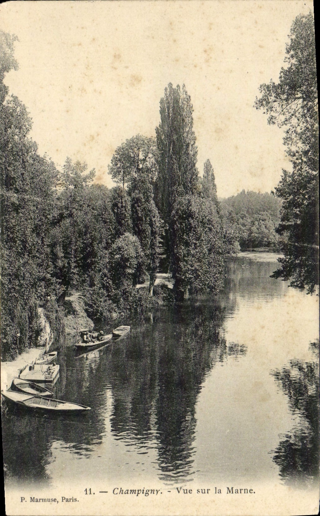 VINTAGE POSTCARD Champigny Seen On the Marne