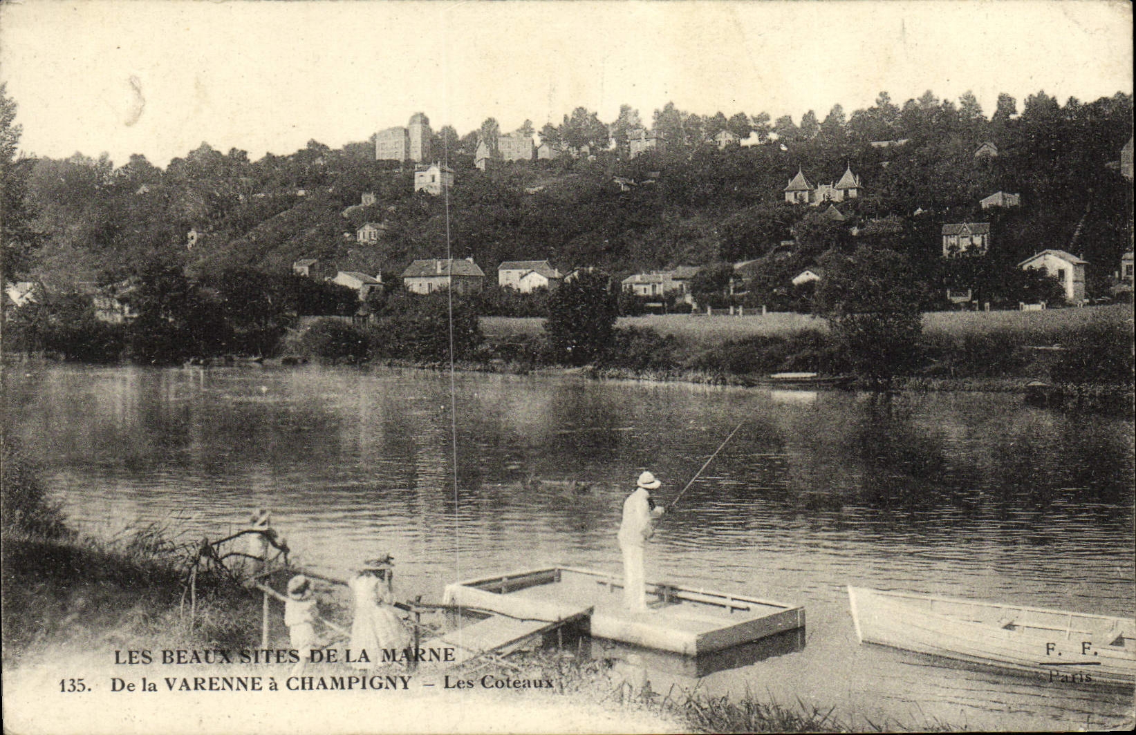 VINTAGE POSTCARD the Beautiful Sites Of the Marne Of the Game preserve has Sinning Champigny Peche
