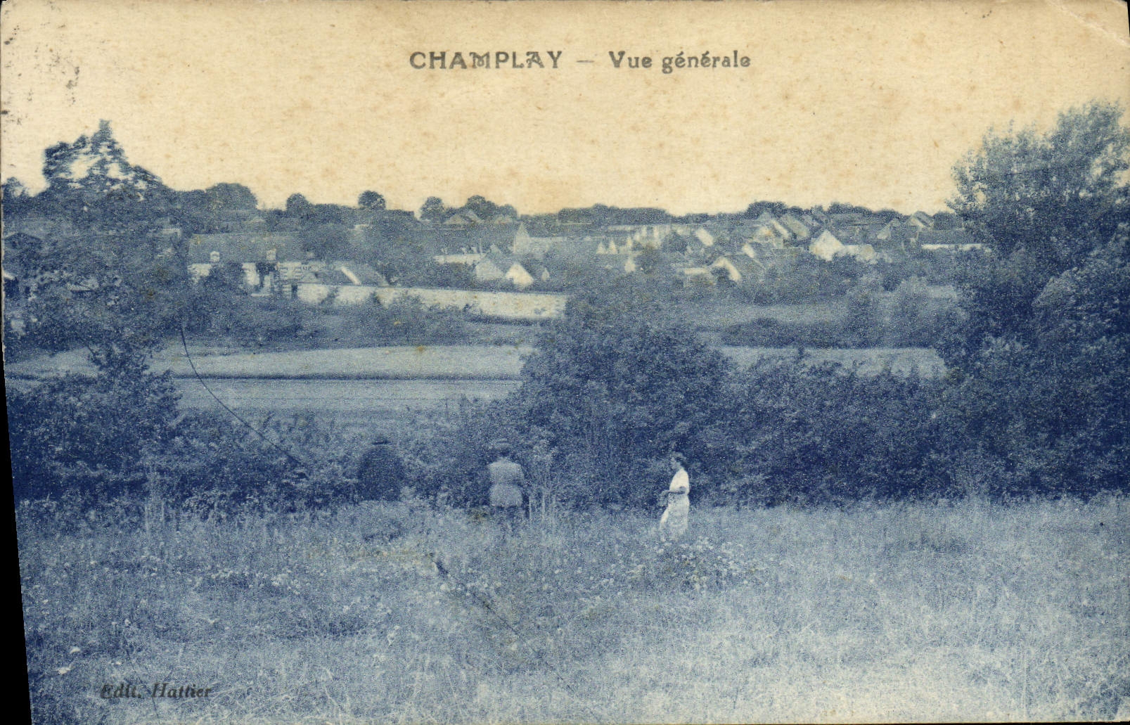 VINTAGE POSTCARD Champlay View