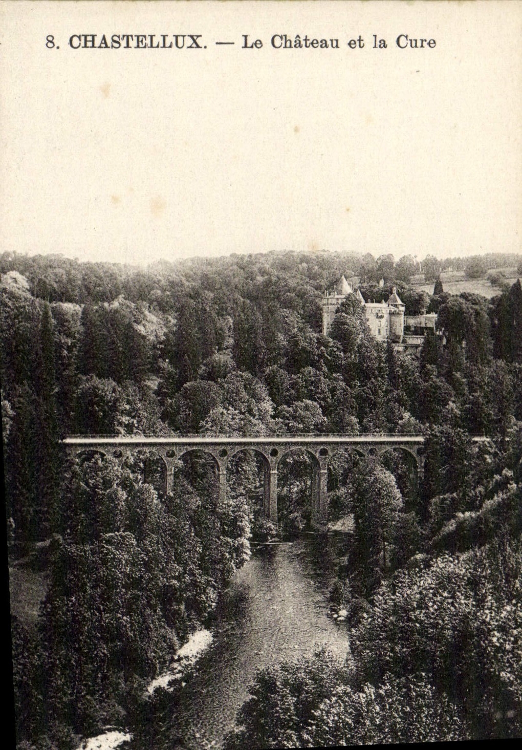 VINTAGE POSTCARD Chastellux the Castle And the Cure