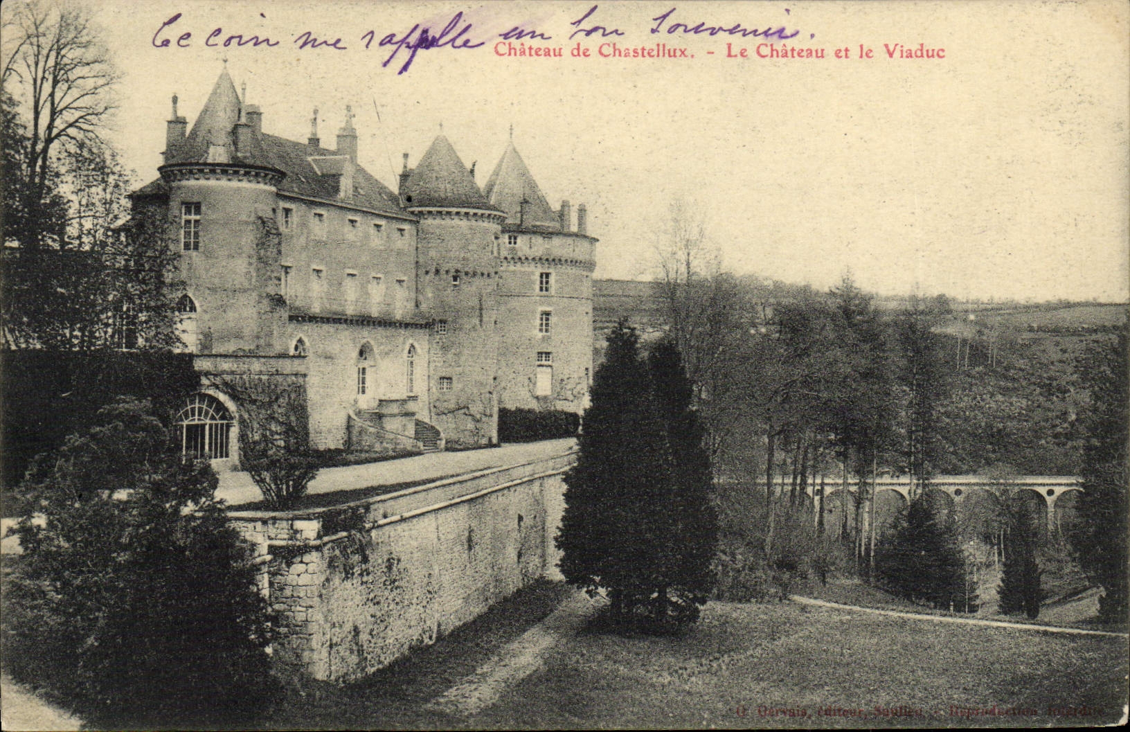 CPA Chateau de Chastellux Le viaduc