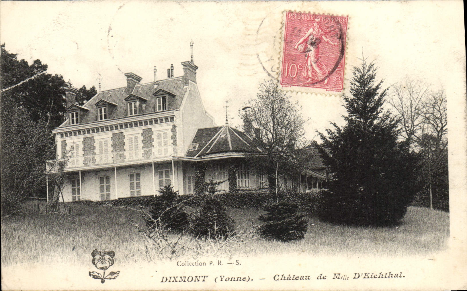 VINTAGE POSTCARD Dixmont Castle Of Miss D' Eichthal