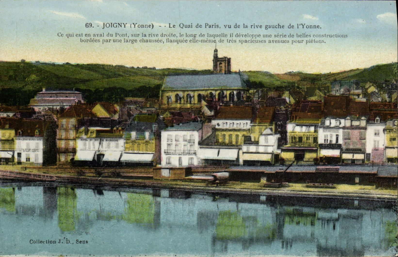 CPA Joigny Le Quai De Paris Vu De La Rive Gauche De l'Yonne