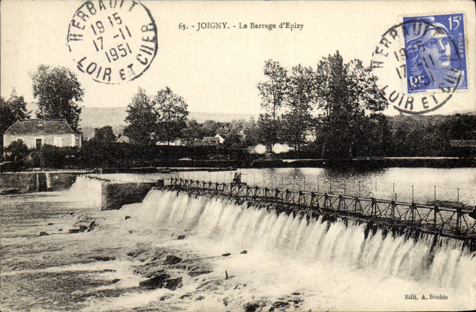 CPA Joigny Le Barrage d'Epizy