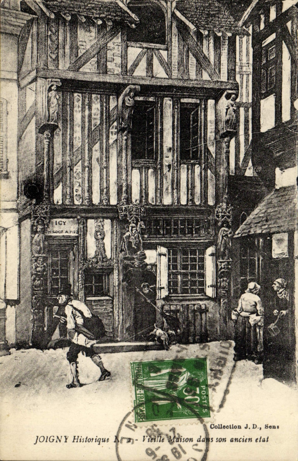 CPA Joigny Historique Vieille Maison Dans Son Ancien Etat