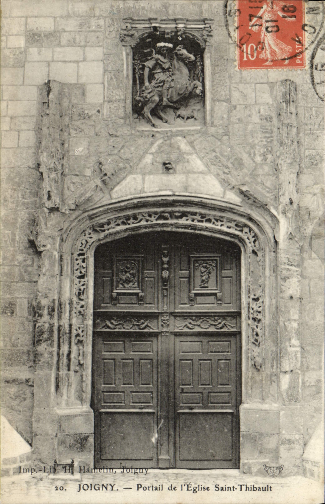 CPA Joigny Portail De l'Eglise Saint Thibault