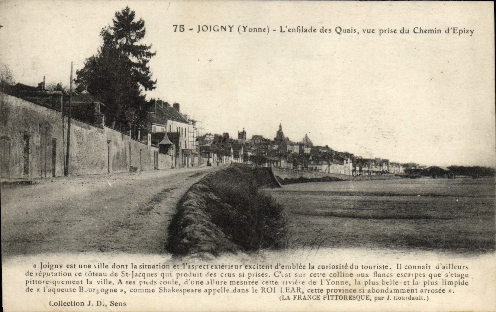 CPA Joigny L'Enfilade Des Quais Vue Prise Du Chemin D'Epizy