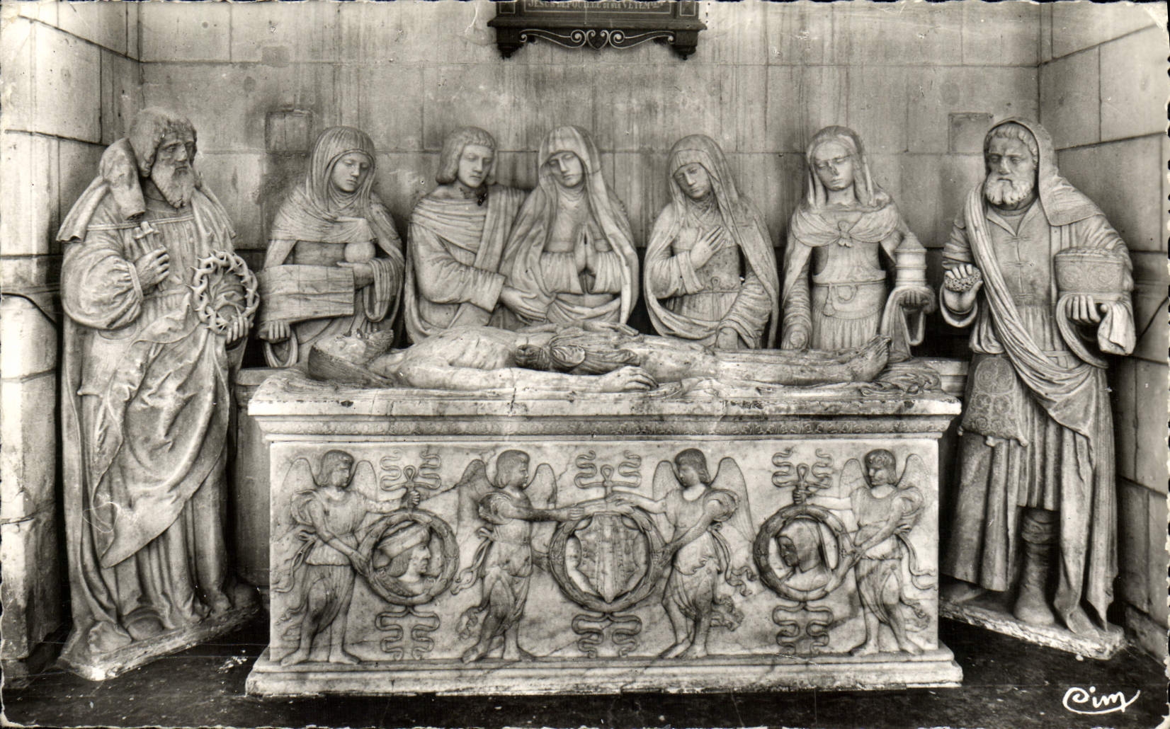 MODERN CARD Interior Joigny Of the Church St Jean the Setting With the Tomb