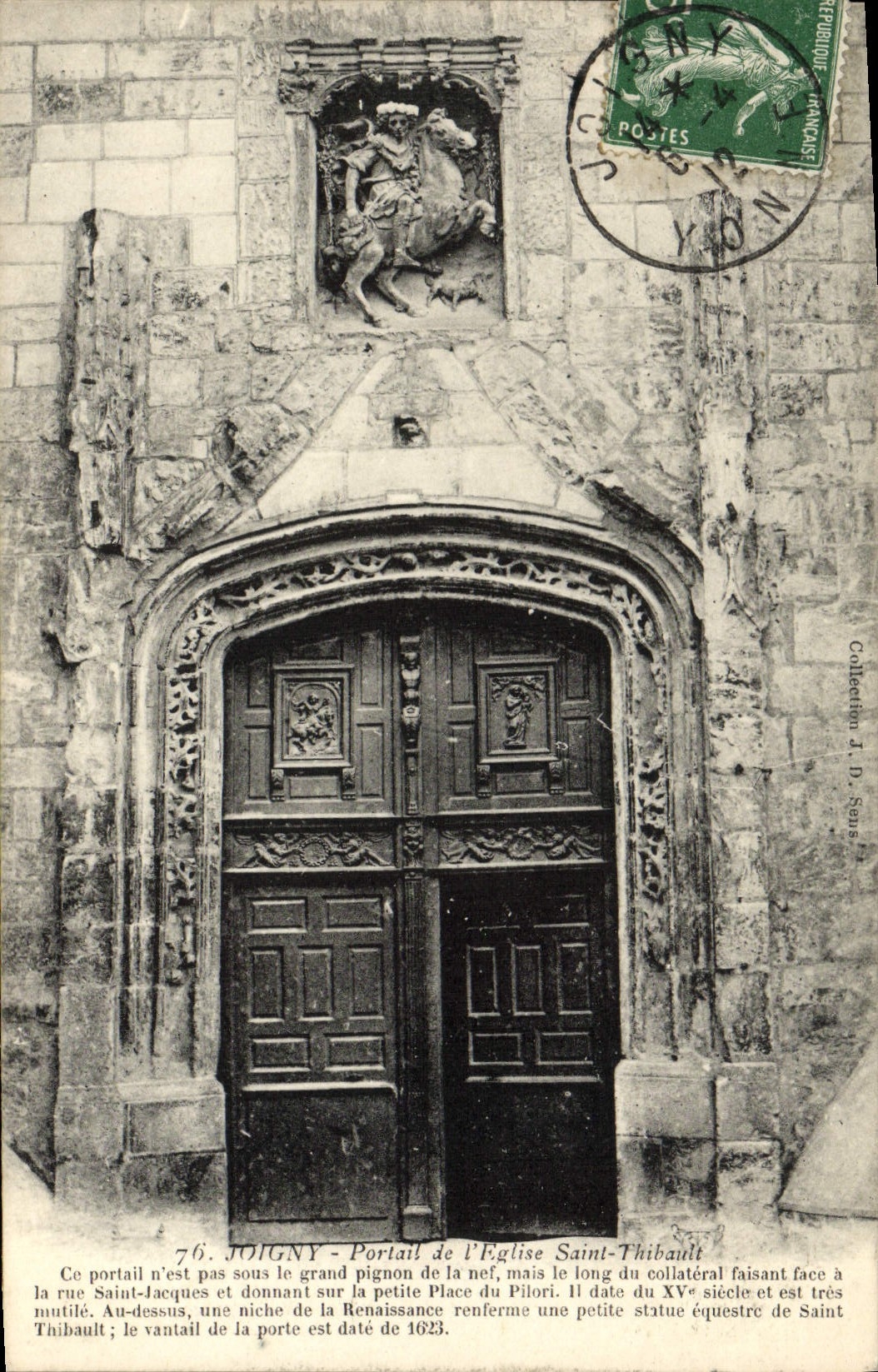 CPA Joigny Portail De l'Eglise Saint Thibault