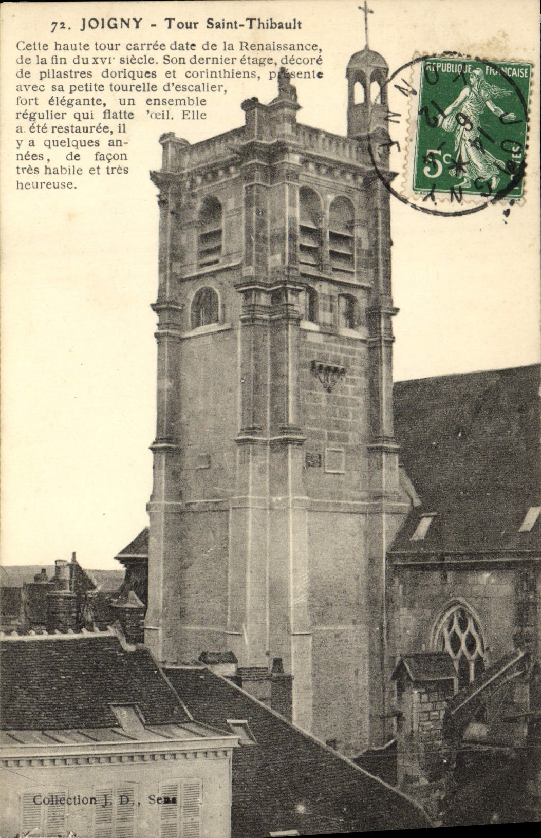 CPA Joigny Tour Saint Thibault