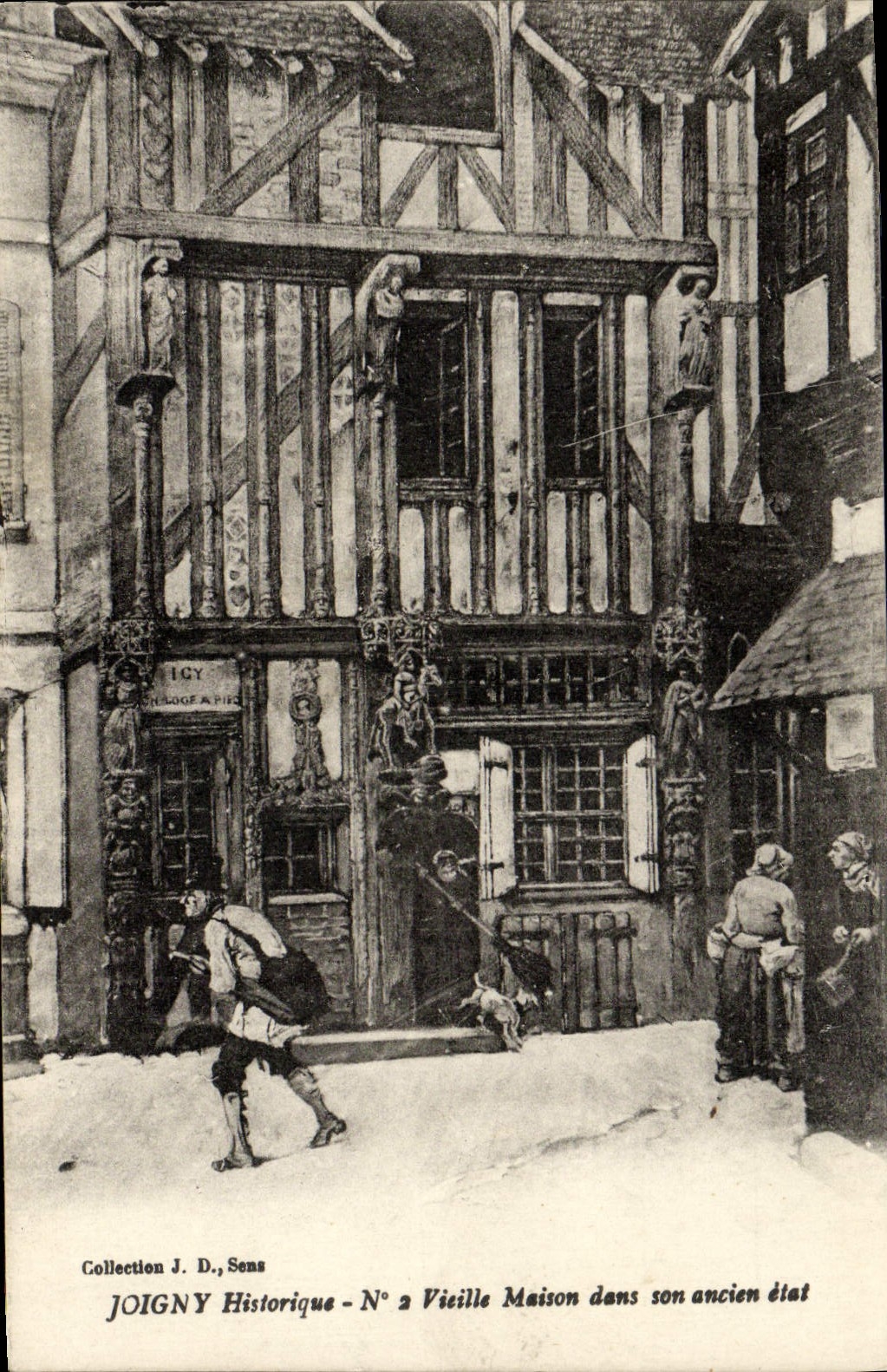 CPA Joigny Historique Vieille Maison Dans Son Ancien Etat