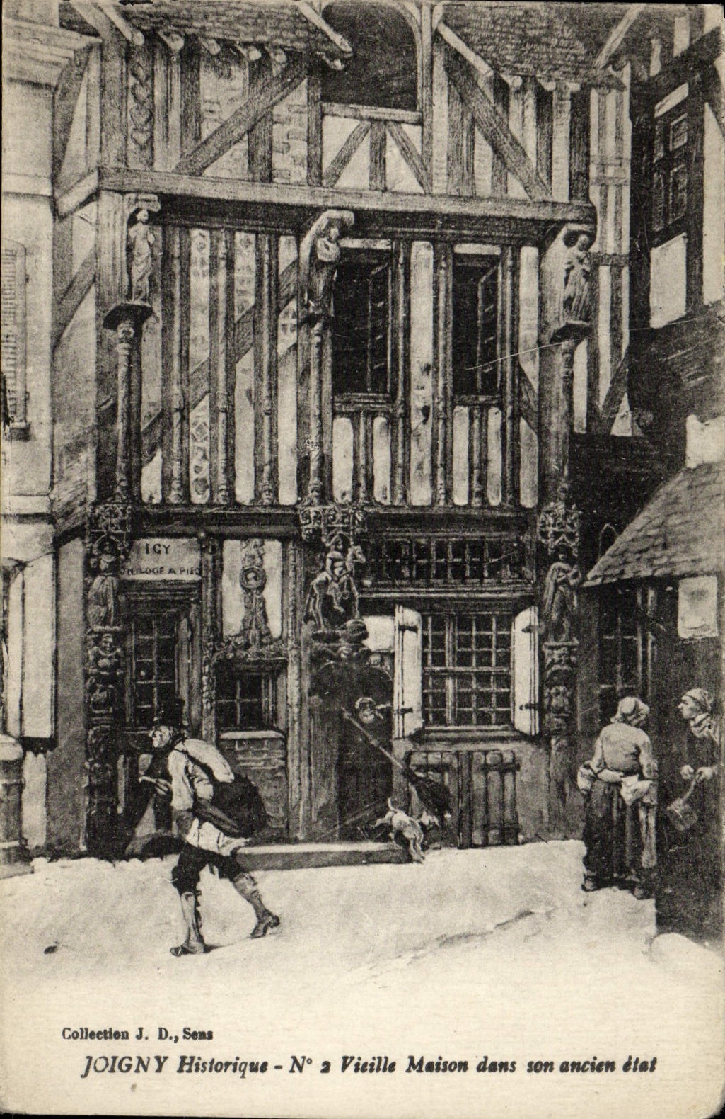CPA Joigny Historique Vieille Maison Dans Son Ancien Etat