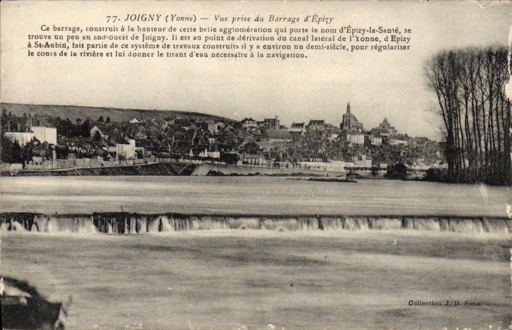 CPA Joigny vue Prise Du Barrage d'Epizy