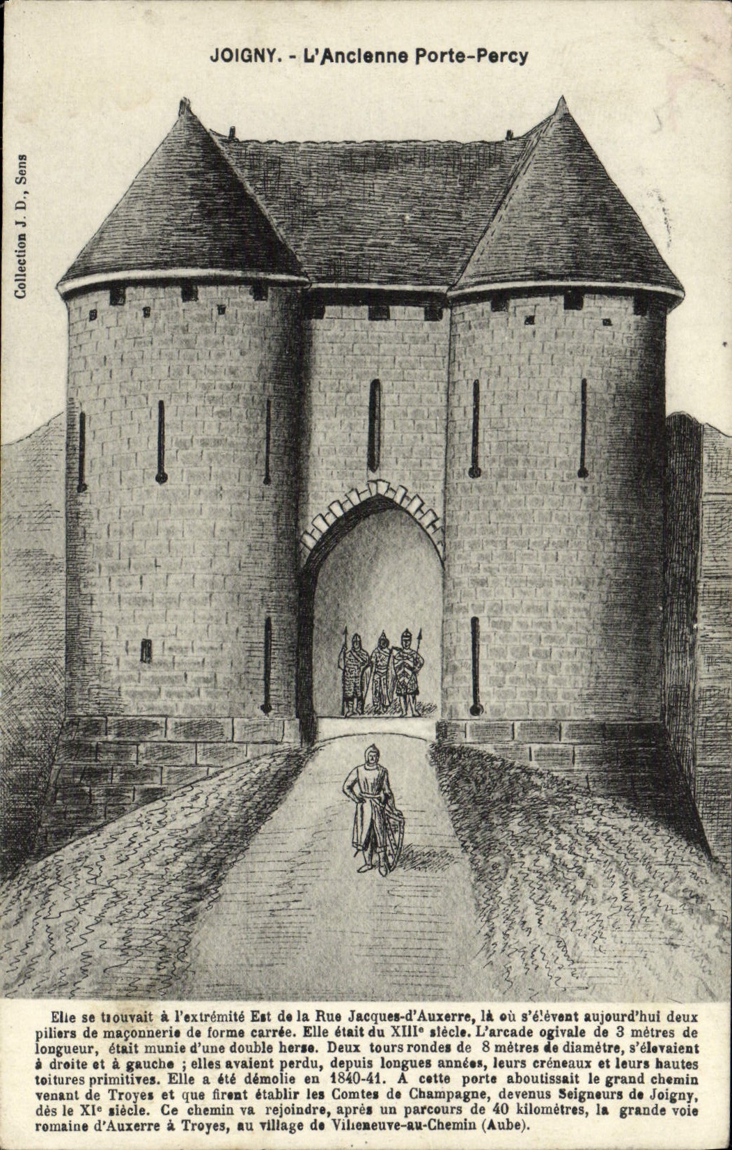 CPA Joigny L'Ancienne Porte Percy