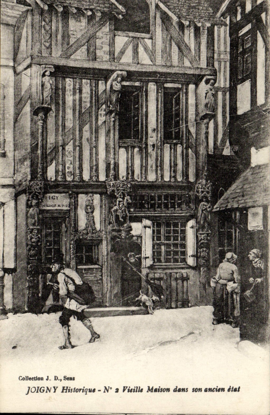 CPA Joigny Historique Vieille Maison dans son ancien etat