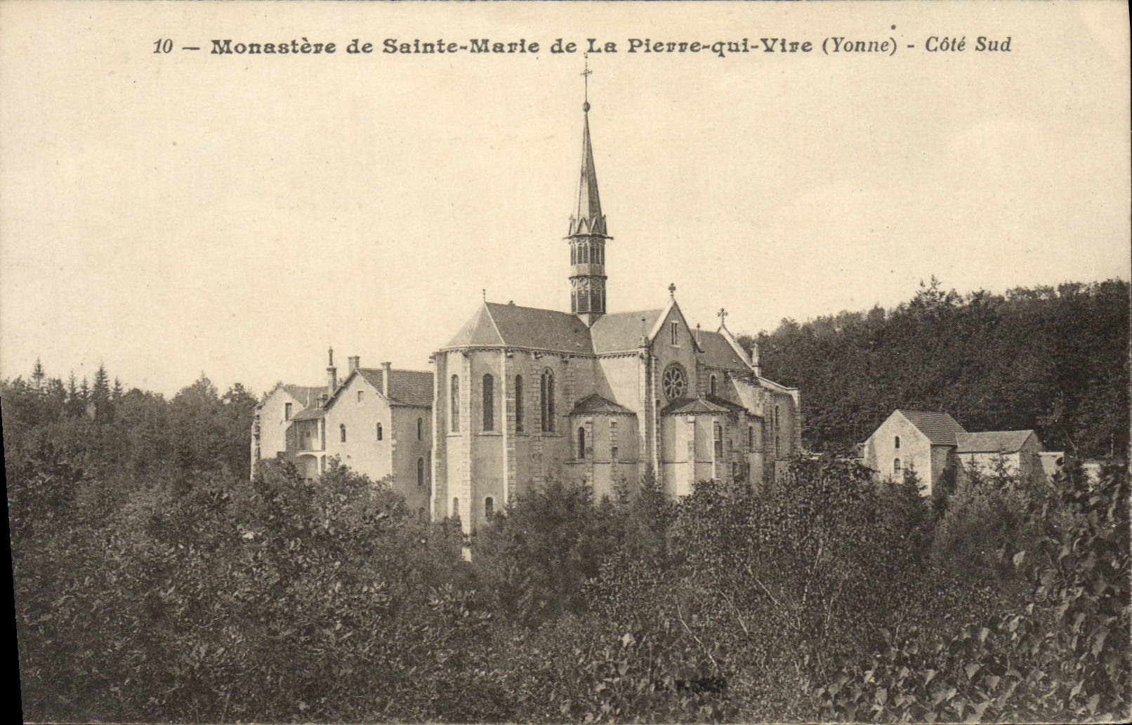 VINTAGE POSTCARD Monastery of Sainte Marie of Pierre who Transfers Southern part