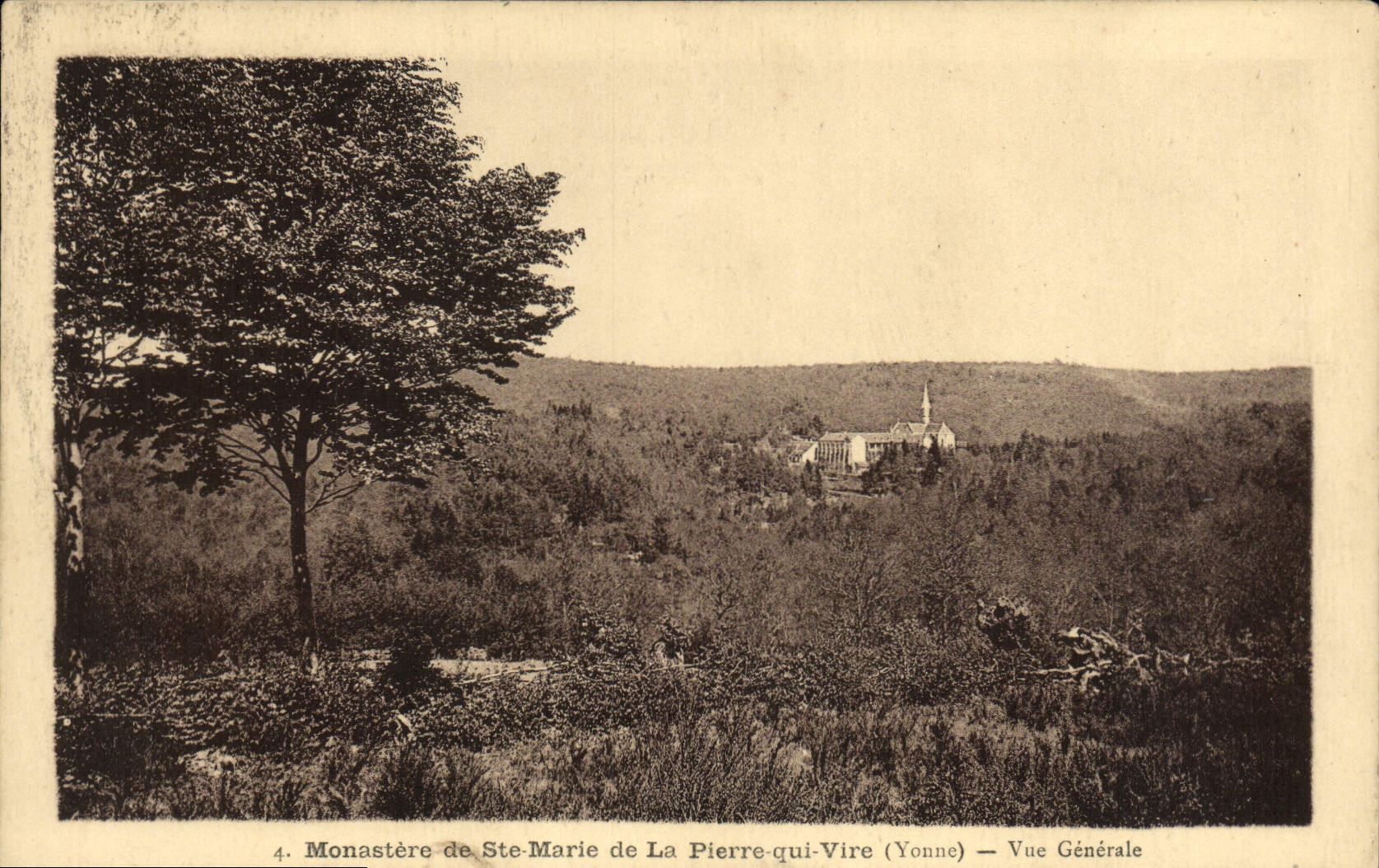 VINTAGE POSTCARD Monastery of Pierre who transfers View