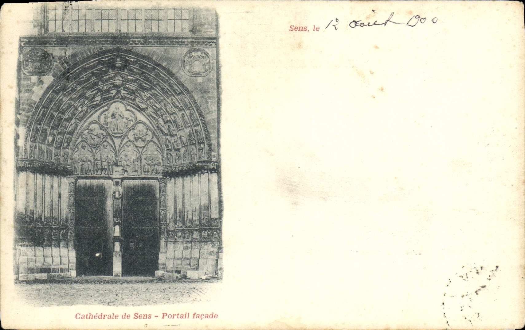 CPA Sens Cathedrale de Portail facade