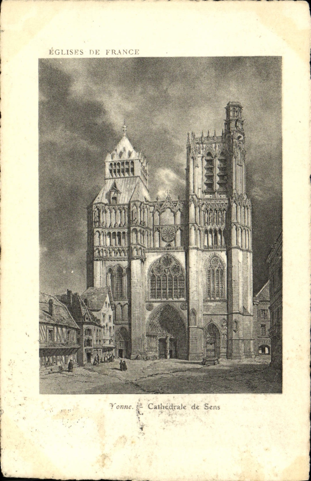 VINTAGE POSTCARD Yonne Cathedral Of Sens