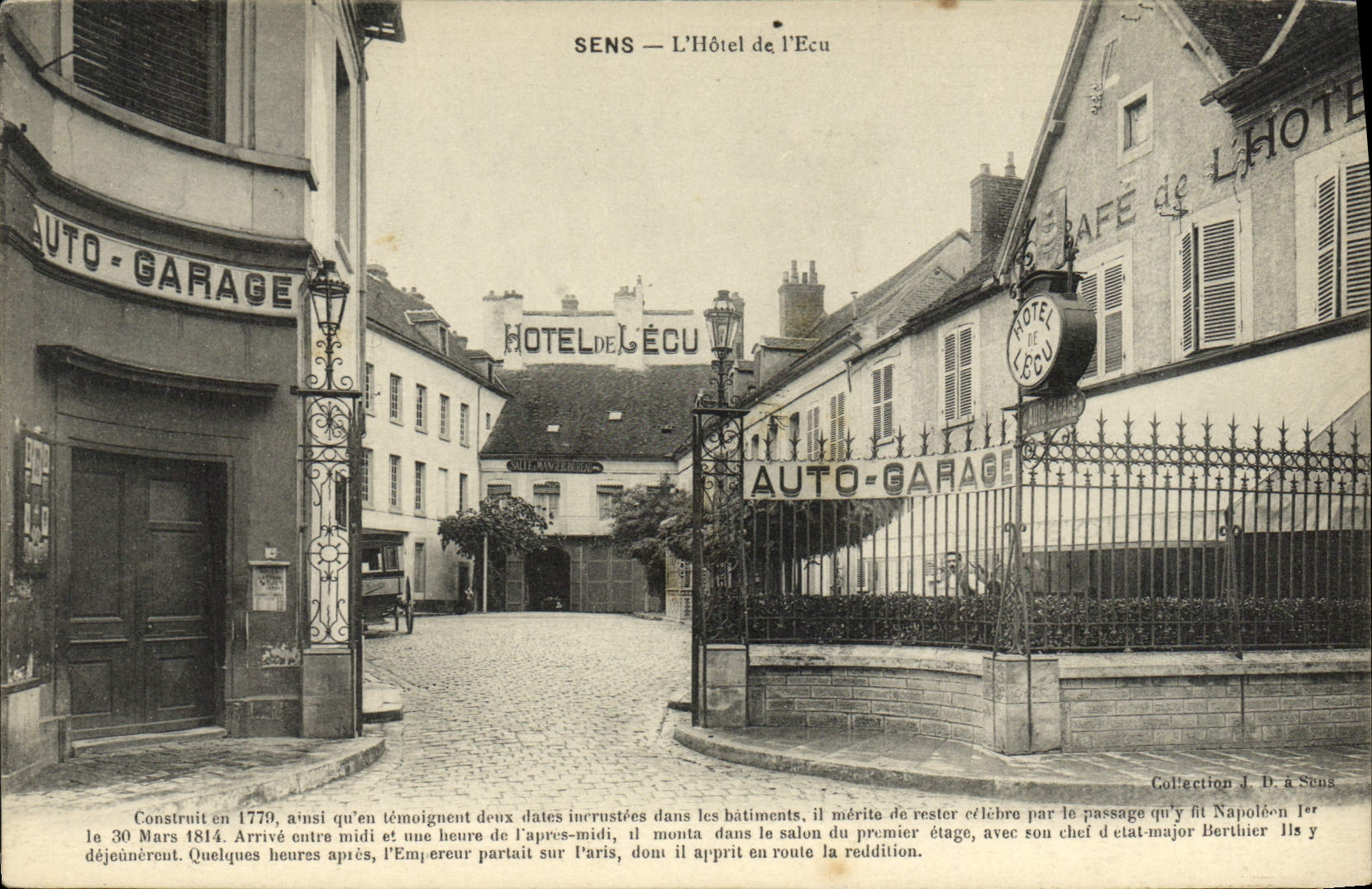 CPA Sens L'hotel de l'Ecu Garage